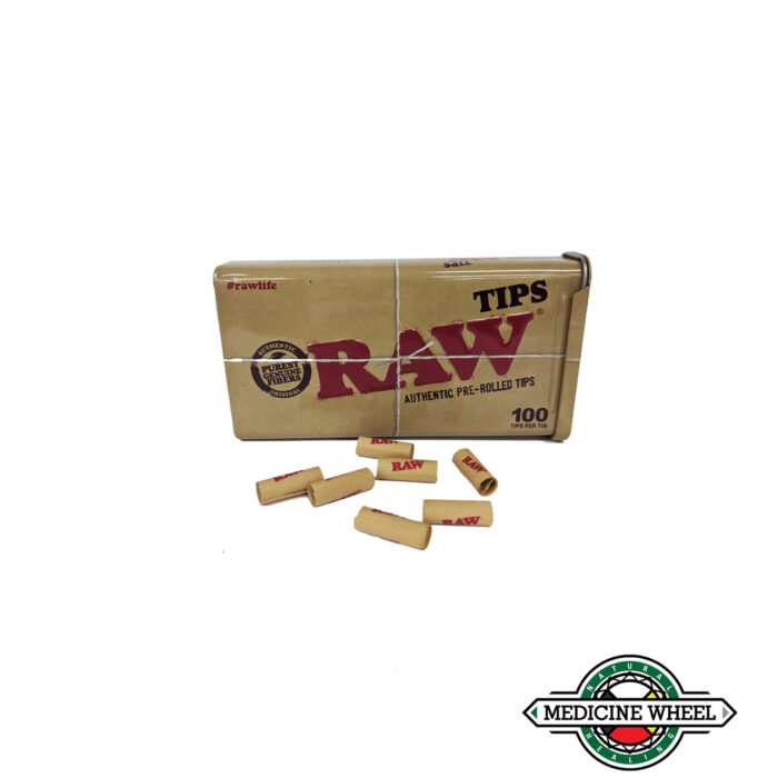 Raw - Prerolled Tips Tin 100 Pack
